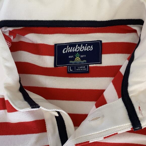 NWT Men’s Chubbies The Freedom Ring Rugby Shirt Size Large USA Olympics America - Picture 7 of 16